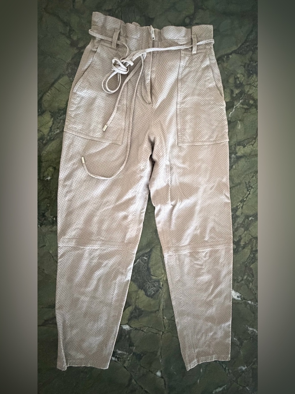 IRO Scapoli 21S Lamb Leather Crop Pants S-M